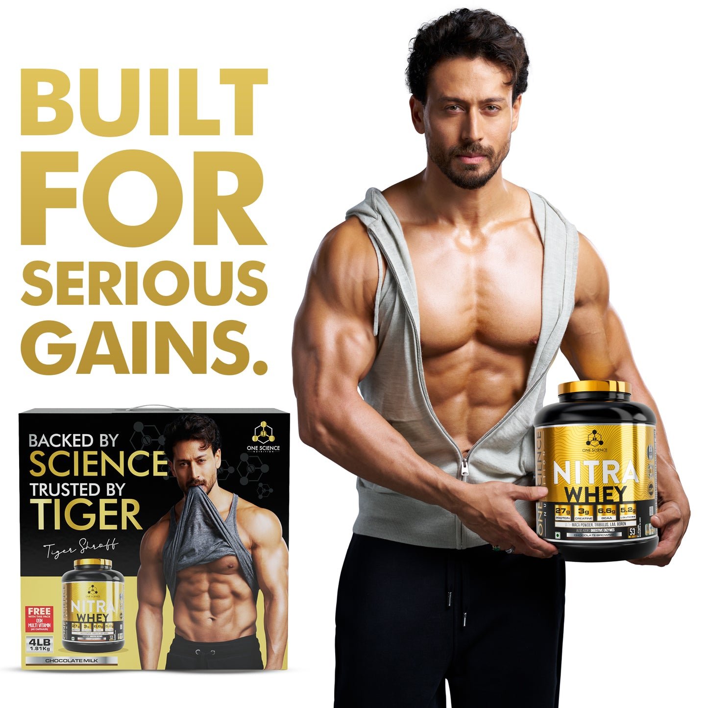 One Science Nutrition(OSN) Nitra Whey 4lbs + Free Multivitamin(60 Capsules)