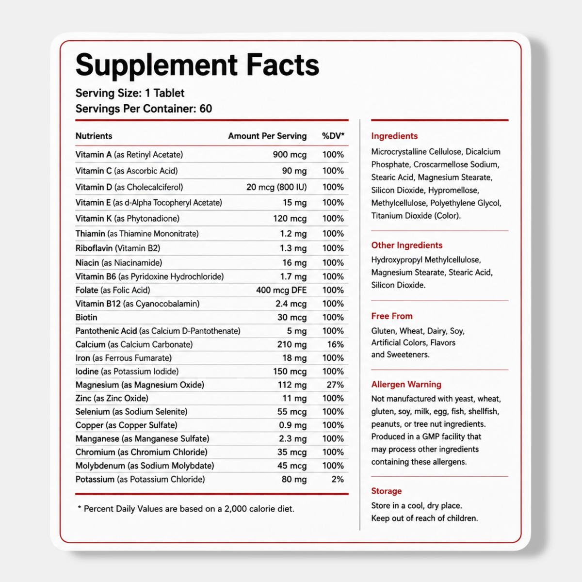 Anabolic Research One Daily Multivitamin 60 Tabs