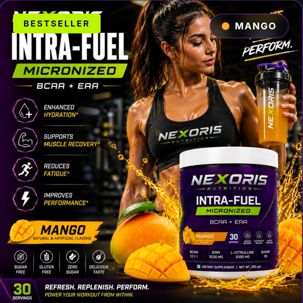 Nexoris INTRA-FUEL MICRONIZED Bcaa Eaa