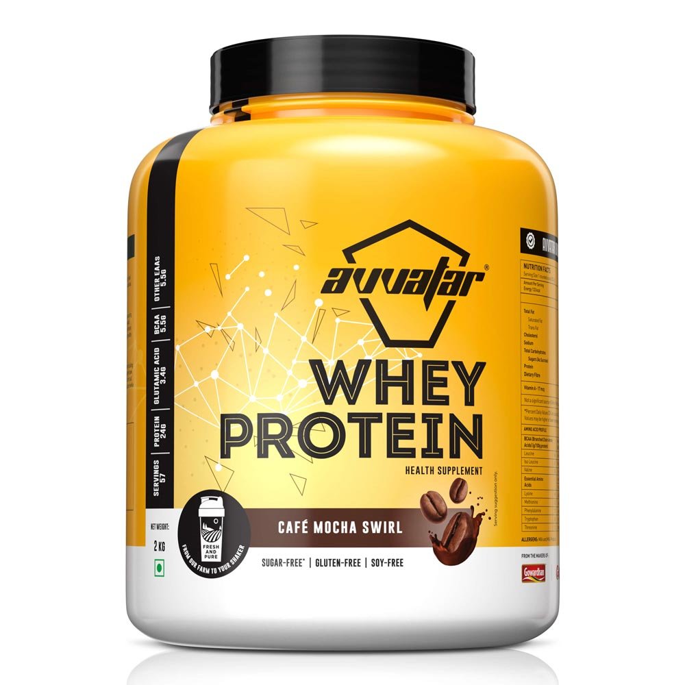 Avvatar Whey Protein | 2 Kg | Café Mocha Swirl Flavour