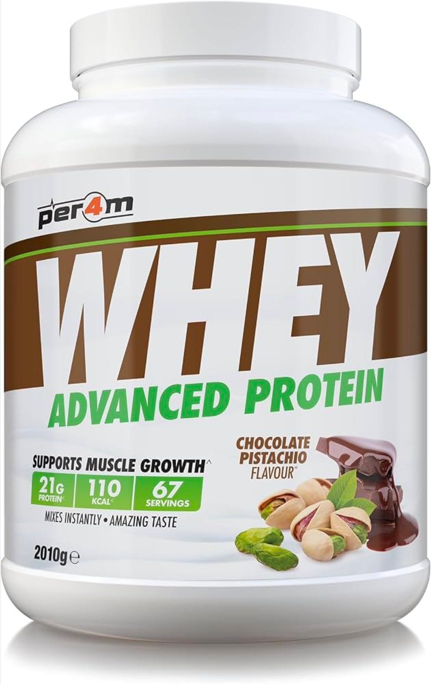 PER4M Whey Protein, 21g Protein, 2kg 21g Protein