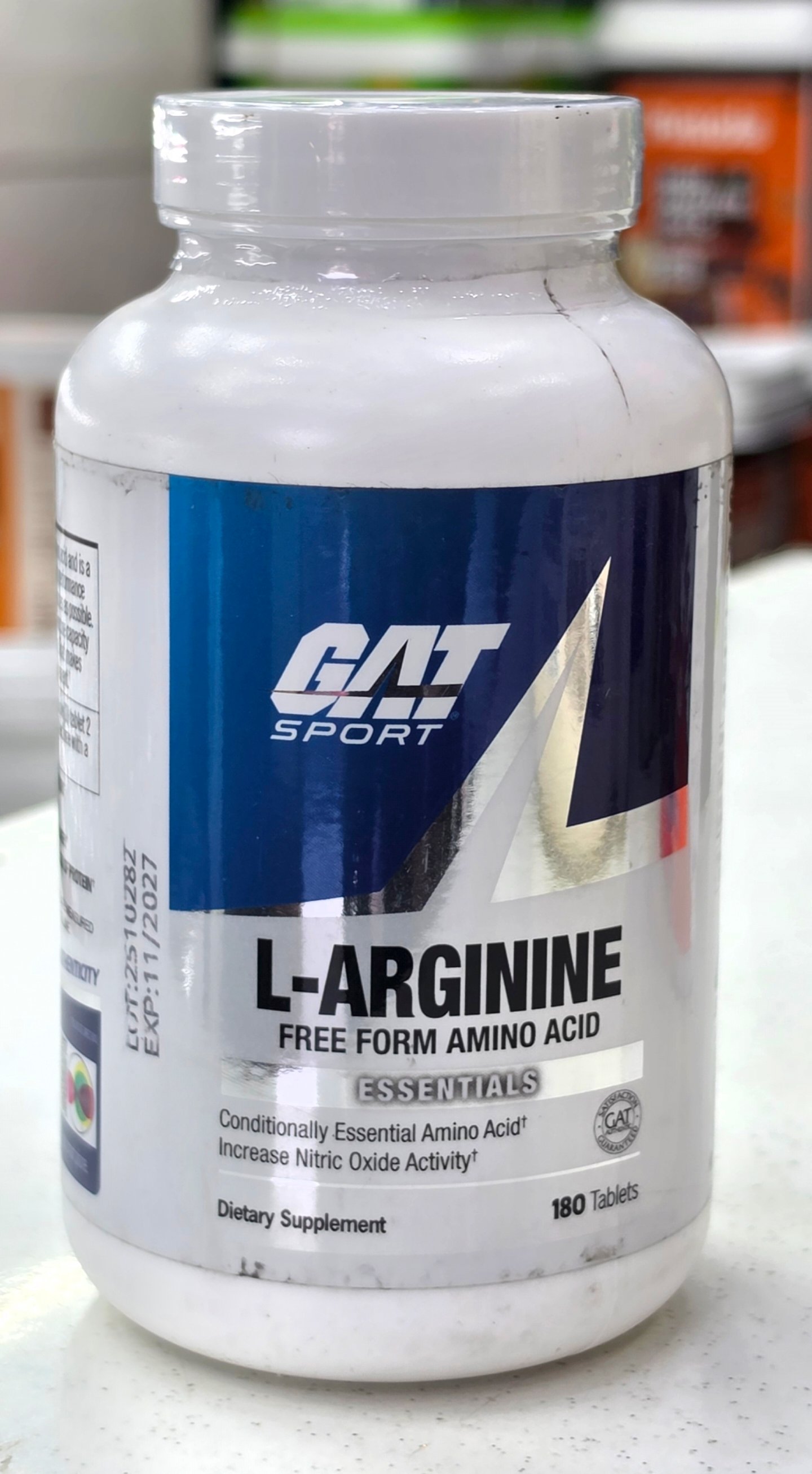 GAT Sport L-Arginine Tablets 180 Tabs 
