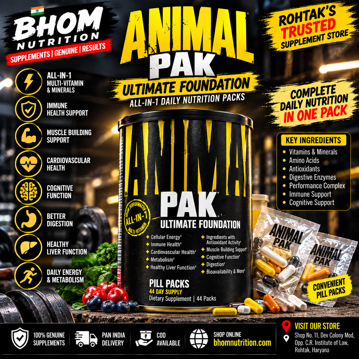 Animal Pak Ultimate Multivitamin Supplement 44 Packs