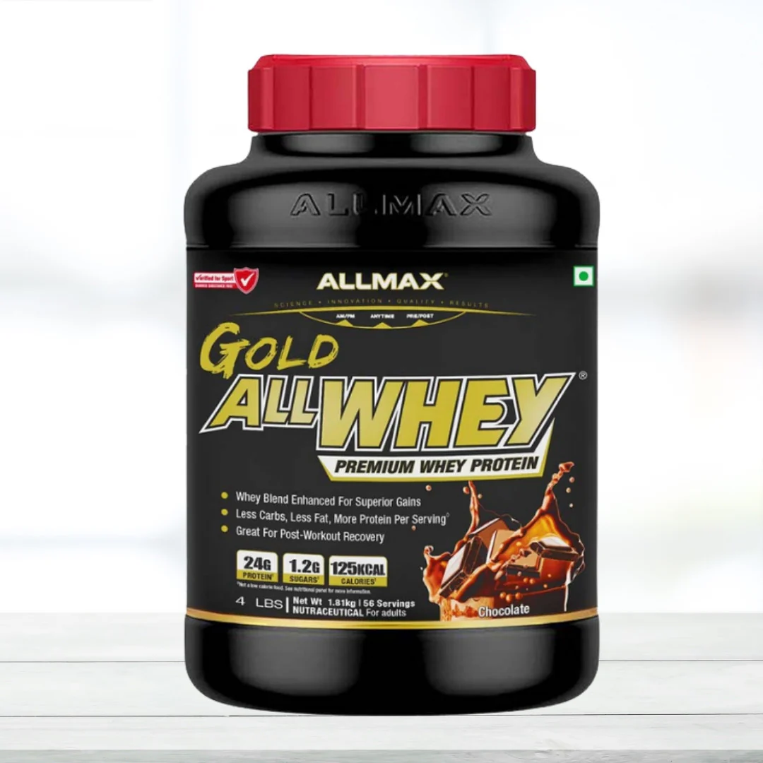 Allmax Gold AllWhey Premium Whey Protein Powder 2kg | High Protein Whey Blend for Muscle Recovery & Lean Muscle Support  Chocolate Flavour ( free delivery )